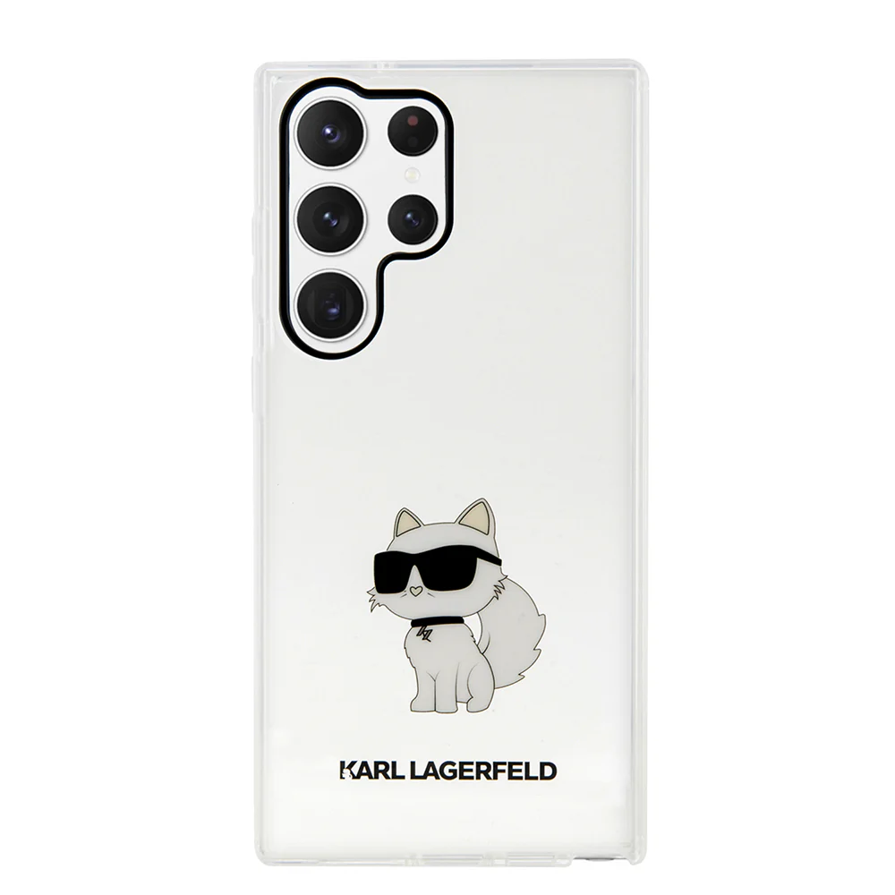 Case for Samsung Galaxy S23 Ultra S918, Karl Lagerfeld, Ikonik Choupette, Transparent - Image 3