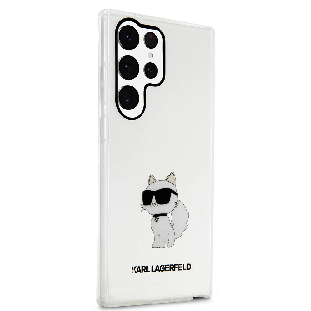 Case for Samsung Galaxy S23 Ultra S918, Karl Lagerfeld, Ikonik Choupette, Transparent - Image 4