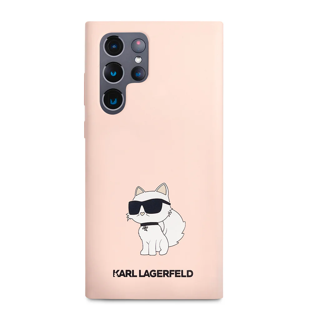Case for Samsung Galaxy S23 Ultra S918, Karl Lagerfeld, Silicone Choupette, Pink - Image 5