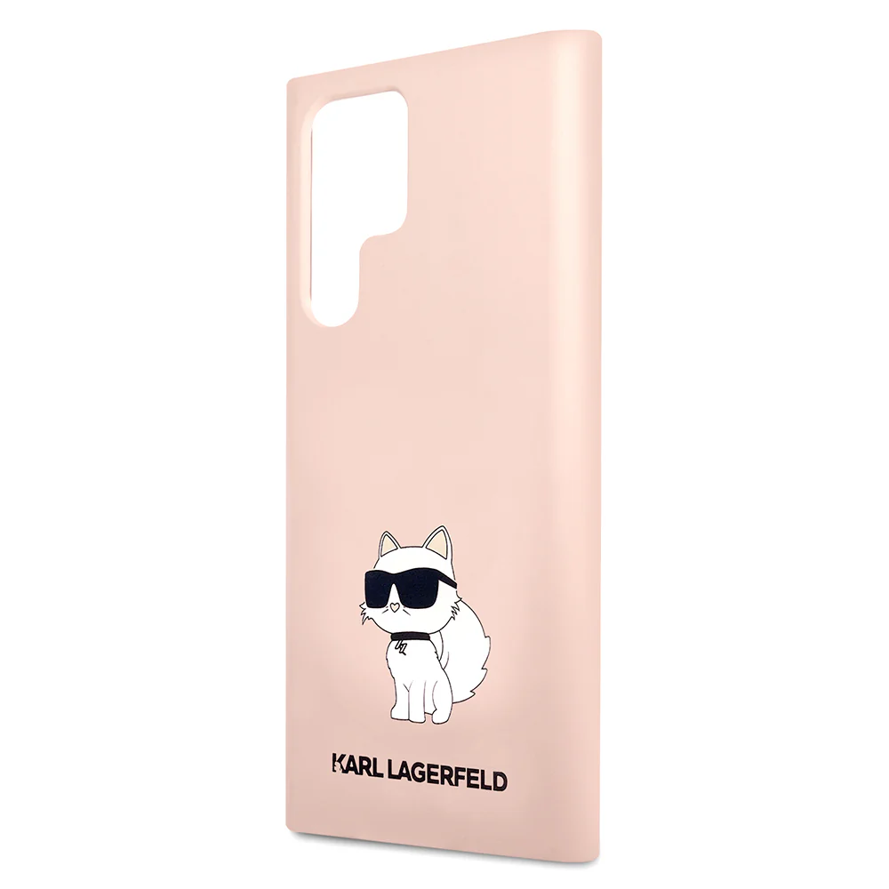 Case for Samsung Galaxy S23 Ultra S918, Karl Lagerfeld, Silicone Choupette, Pink - Image 6