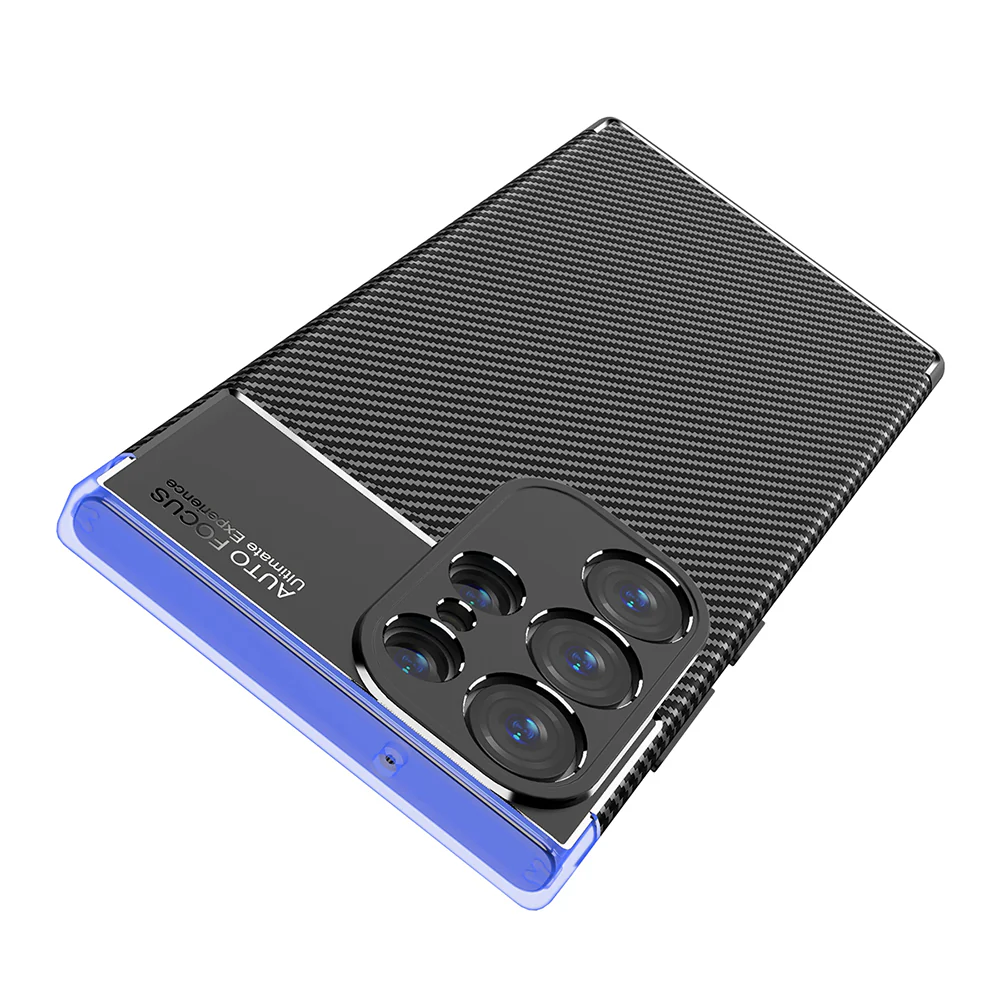 Case for Samsung Galaxy S23 Ultra S918, Techsuit, CarbonFiber, Black - Image 5