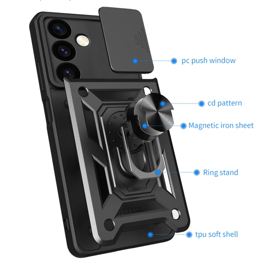 Case for Samsung Galaxy S24 FE S721, Techsuit, CamShield, Blue - Image 3