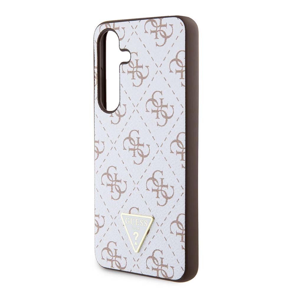 Case for Samsung Galaxy S24+ S926, Guess, 4G Triangle Logo, White - Image 5