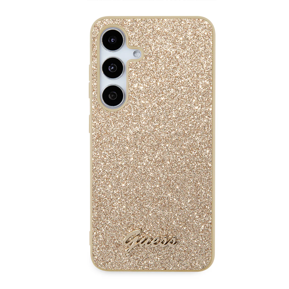 Case for Samsung Galaxy S24+ S926, Guess, Glitter Script, Gold - Image 2