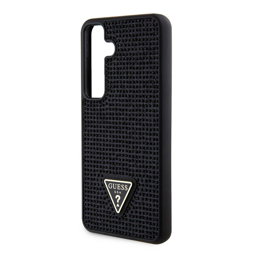 Case for Samsung Galaxy S24+ S926, Guess, Rhinestone Triangle Logo, Black - Image 5