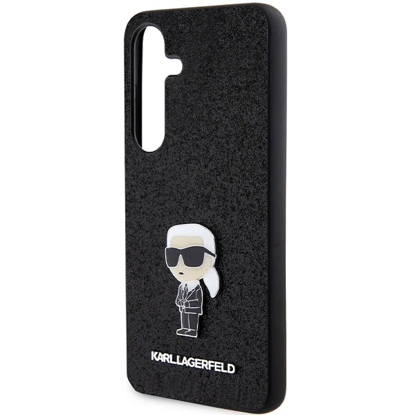 Case for Samsung Galaxy S24+ S926, Karl Lagerfeld, Glitter Ikonik Karl Logo, Black - Image 2