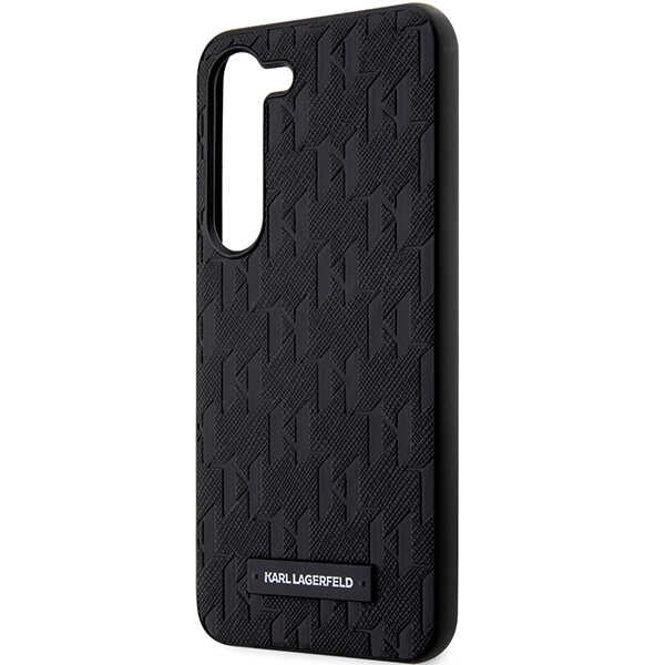 Case for Samsung Galaxy S24+ S926, Karl Lagerfeld, Saffiano Monogram Metal Logo, Black - Image 2