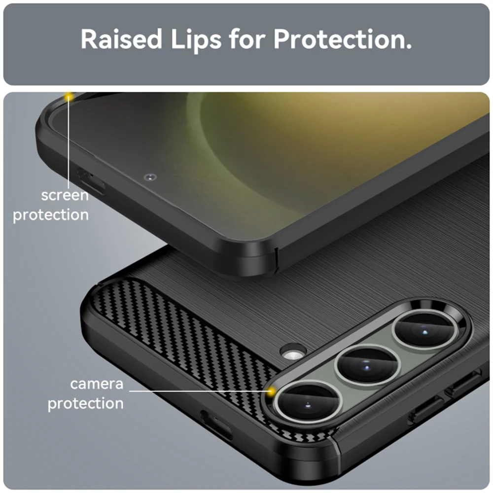Case for Samsung Galaxy S24+ S926, Techsuit, Carbon, Black - Image 5