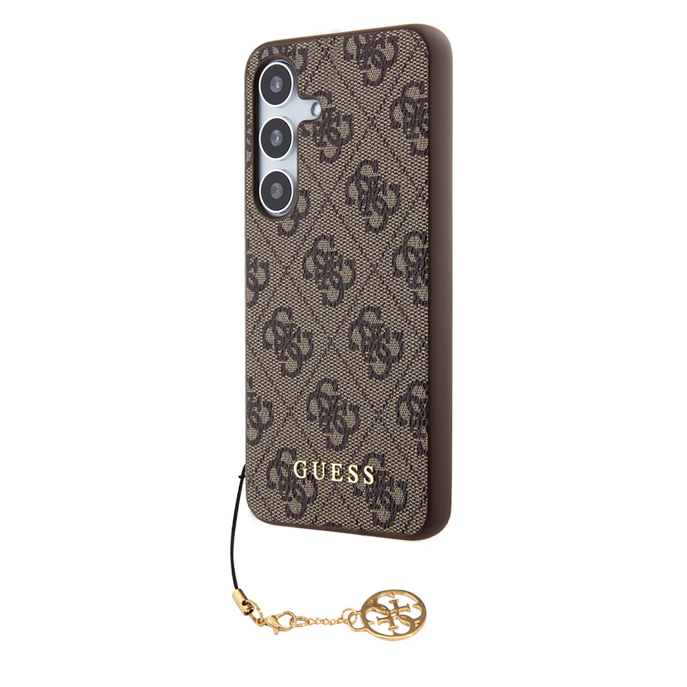 Case for Samsung Galaxy S24 S921, Guess, 4G Charm, Brown - Image 4