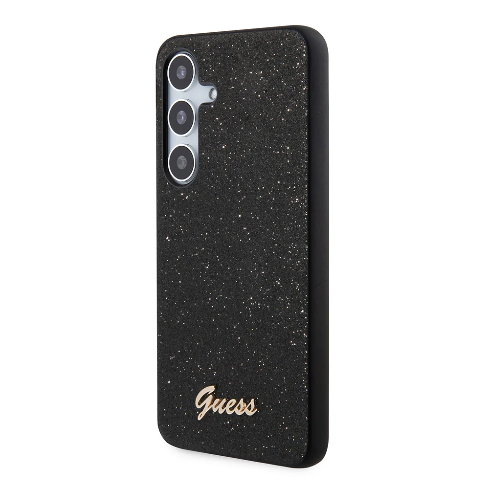 Case for Samsung Galaxy S24 S921, Guess, Glitter Script, Black - Image 4