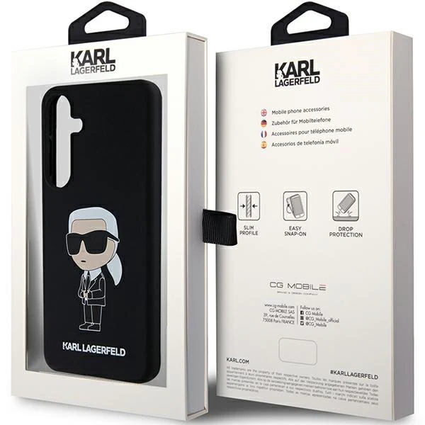 Case for Samsung Galaxy S24 S921, Karl Lagerfeld, Ikonik NFT Silicone, Black - Image 8