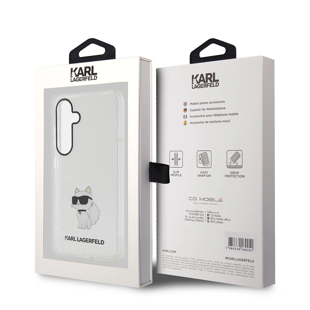 Case for Samsung Galaxy S24 S921, Karl Lagerfeld, IML Luxury Choupette, Transparent - Image 8