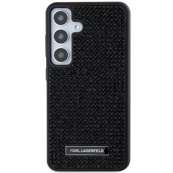 Case for Samsung Galaxy S24 S921, Karl Lagerfeld, Rhinestone Metal Plate, Black - Image 3