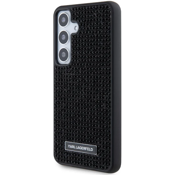 Case for Samsung Galaxy S24 S921, Karl Lagerfeld, Rhinestone Metal Plate, Black - Image 5