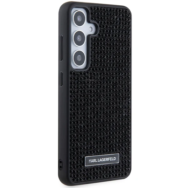 Case for Samsung Galaxy S24 S921, Karl Lagerfeld, Rhinestone Metal Plate, Black - Image 7
