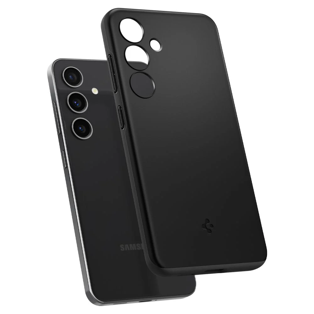 Case for Samsung Galaxy S24 S921, Spigen, Thin Fit, Black ACS07341 - Image 2