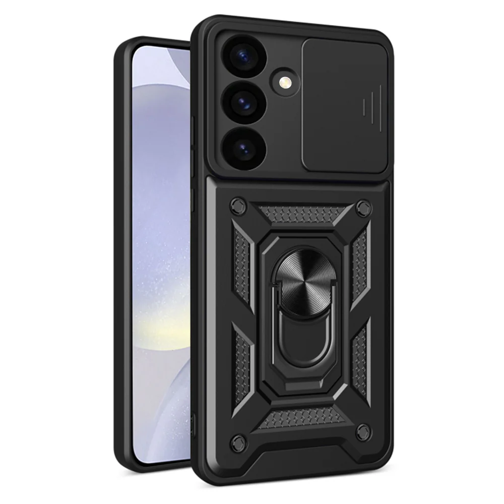 Case for Samsung Galaxy S24 S921, Techsuit, CamShield, Black