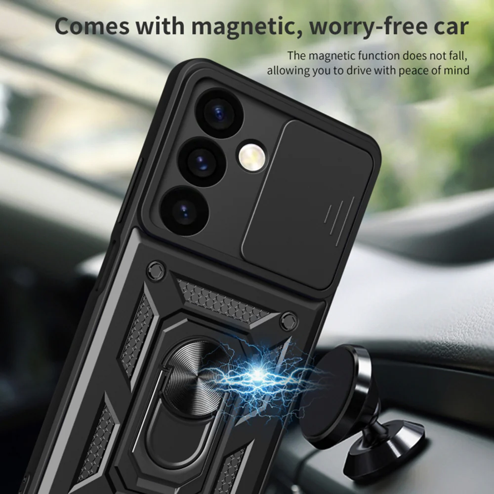 Case for Samsung Galaxy S24 S921, Techsuit, CamShield, Black - Image 4