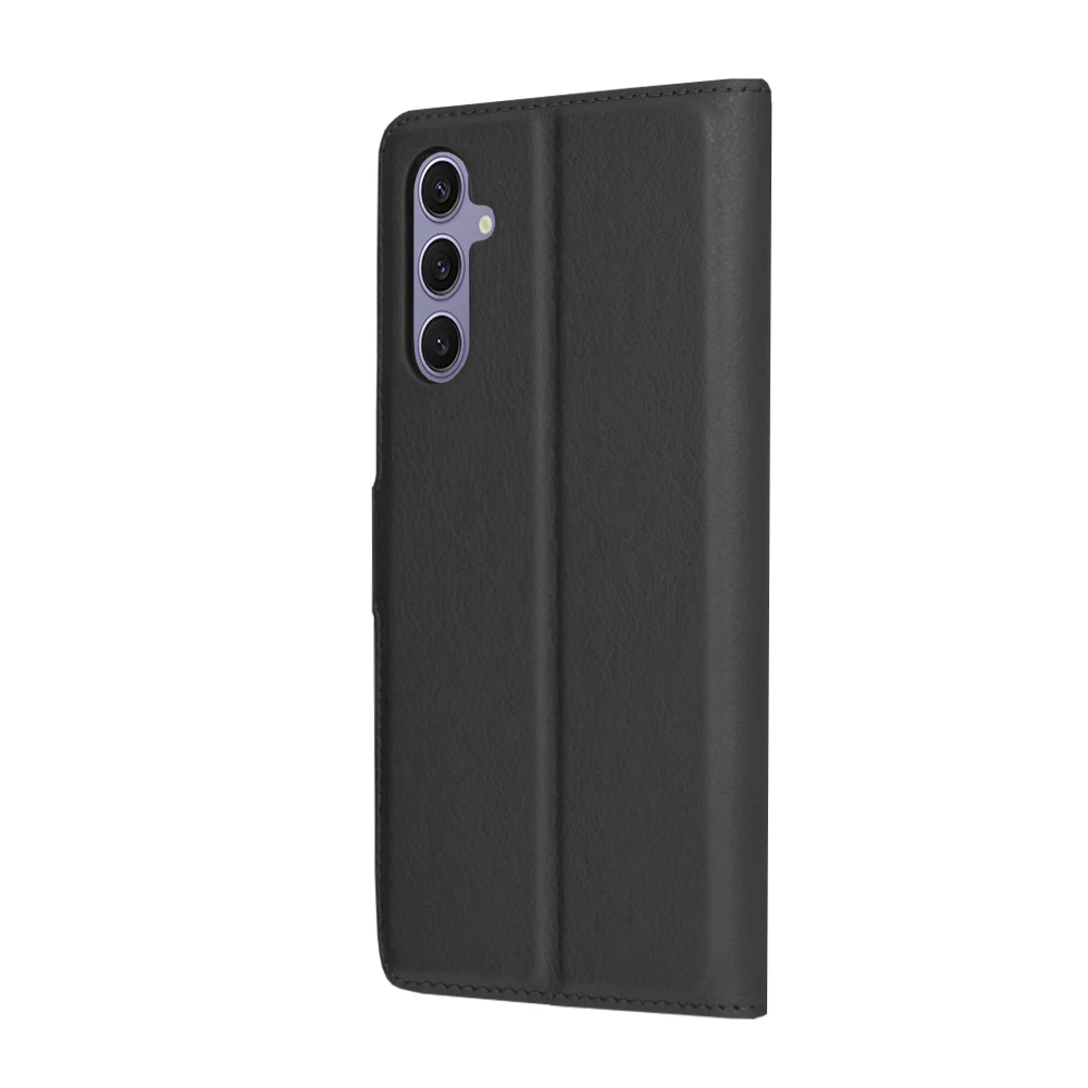 Case for Samsung Galaxy S24 S921, Techsuit, Leather Folio, Black - Image 5