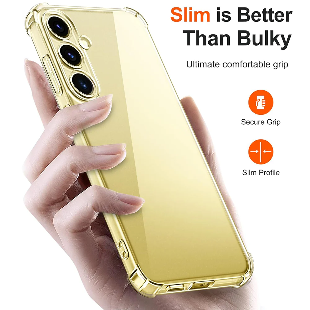 Case for Samsung Galaxy S24 S921, Techsuit, Shockproof Clear, Transparent - Image 2