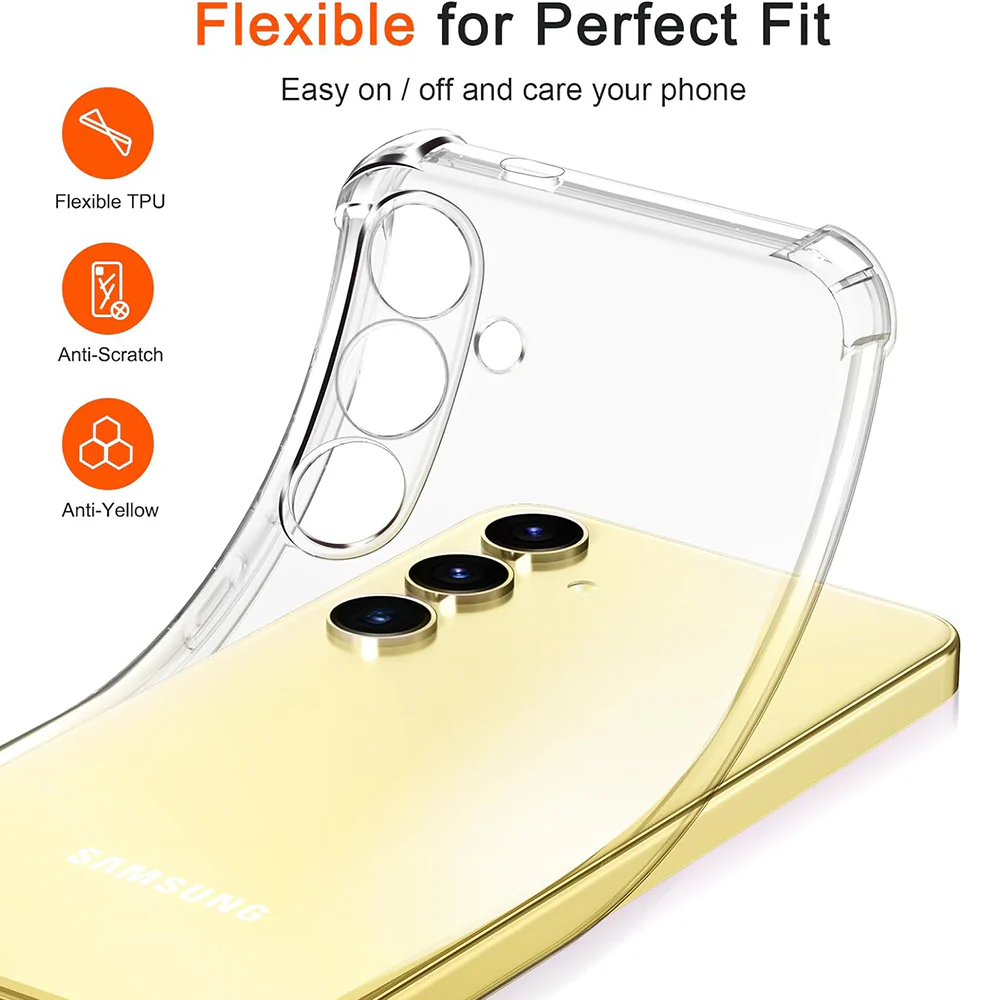 Case for Samsung Galaxy S24 S921, Techsuit, Shockproof Clear, Transparent - Image 3