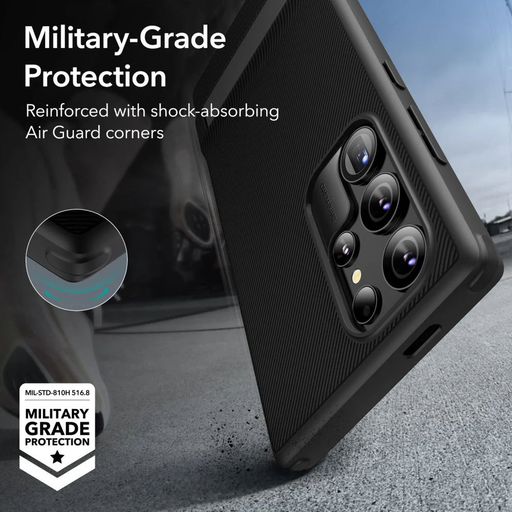 Case for Samsung Galaxy S24 Ultra S928, ESR, Air Shield Boost, Black - Image 10