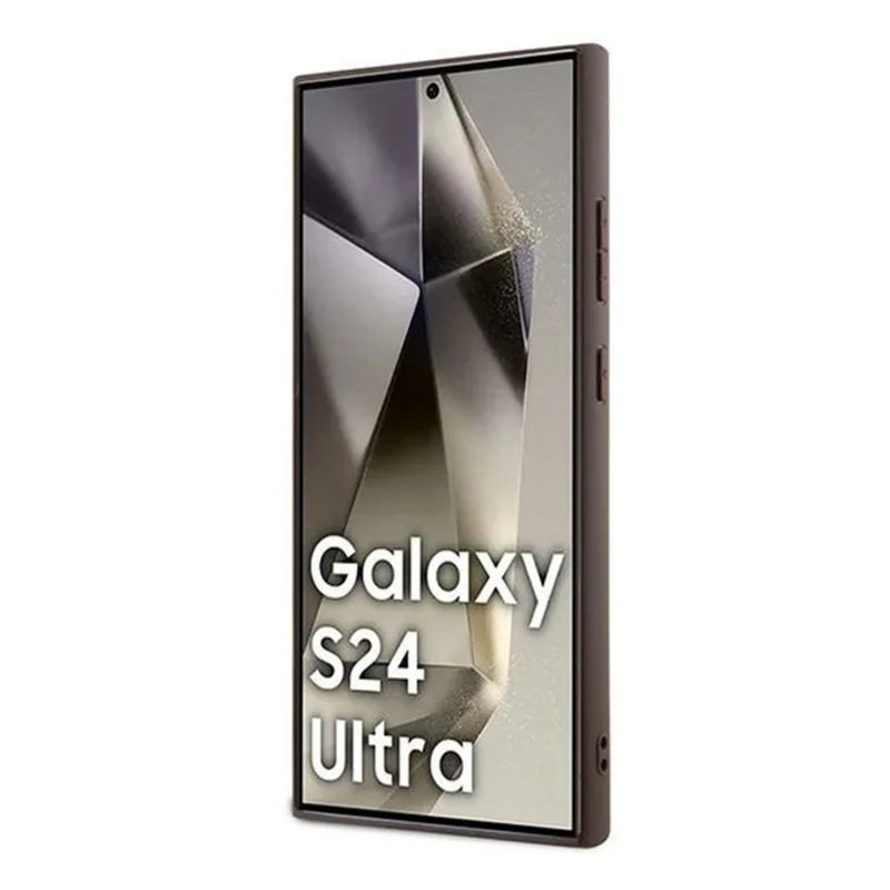 Case for Samsung Galaxy S24 Ultra S928, Guess, 4G Metal Gold Logo, Brown - Image 3