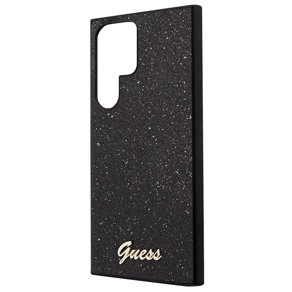 Case for Samsung Galaxy S24 Ultra S928, Guess, Glitter Script, Black - Image 5