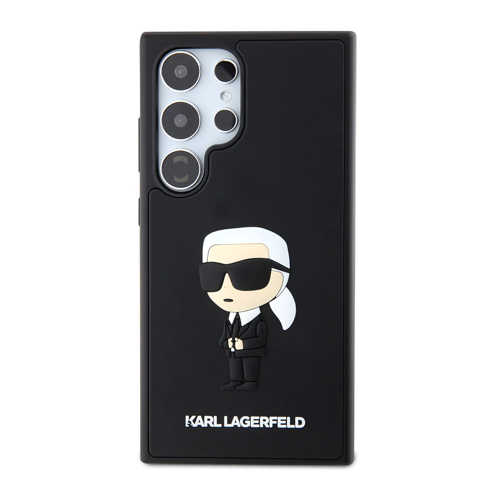 Case for Samsung Galaxy S24 Ultra S928, Karl Lagerfeld, 3D Rubber Ikonik Karl, Black - Image 2