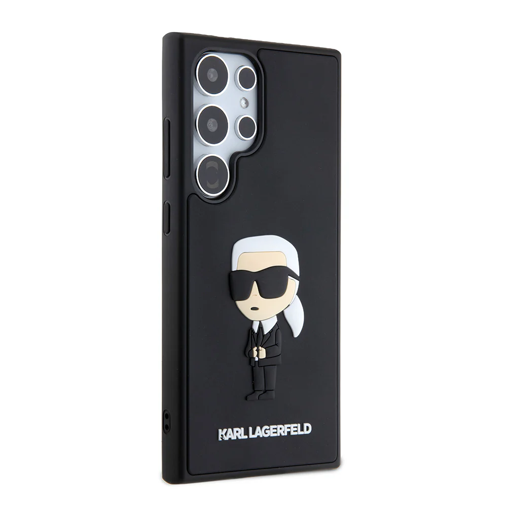 Case for Samsung Galaxy S24 Ultra S928, Karl Lagerfeld, 3D Rubber Ikonik Karl, Black - Image 3