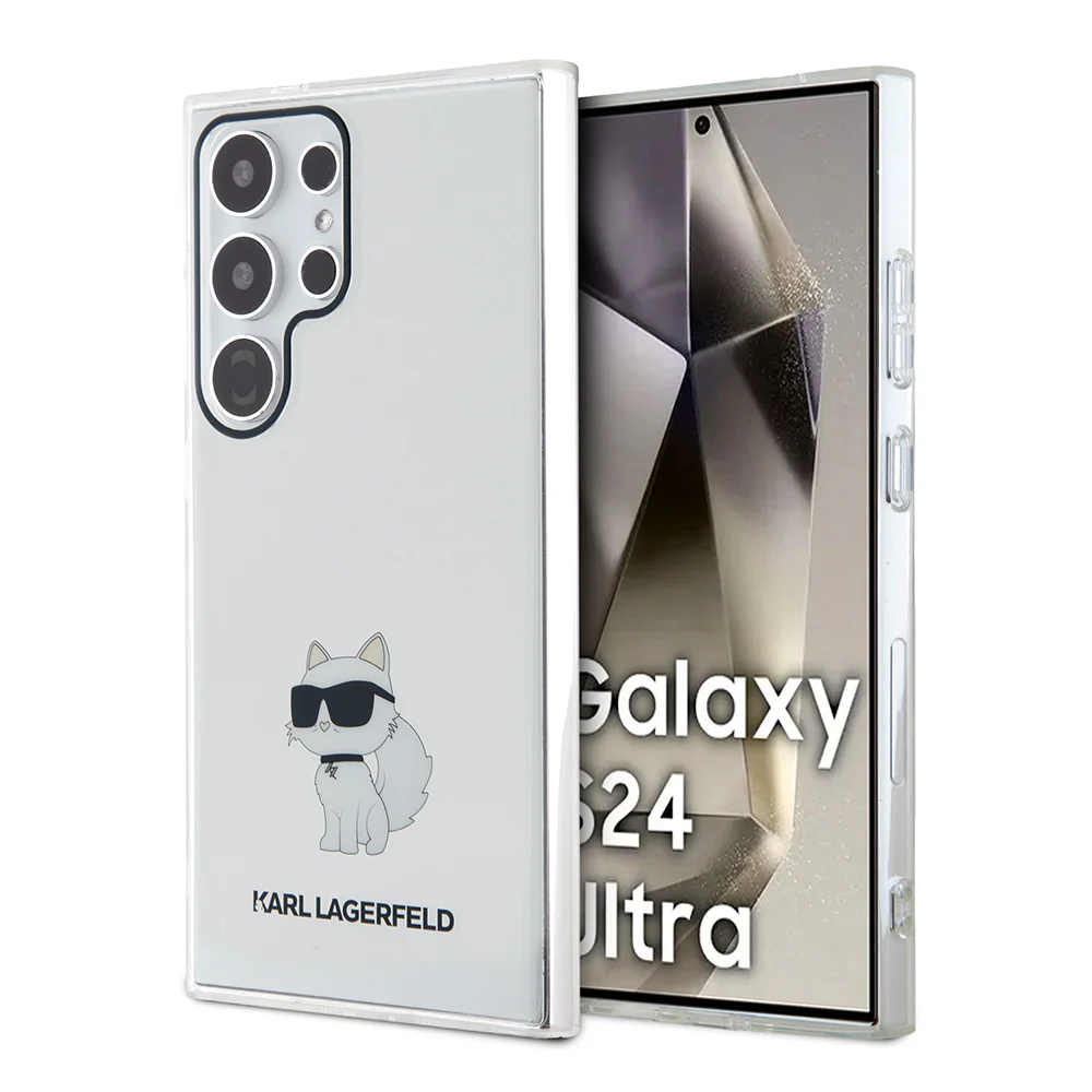 Case for Samsung Galaxy S24 Ultra S928, Karl Lagerfeld, IML Luxury Choupette, Transparent