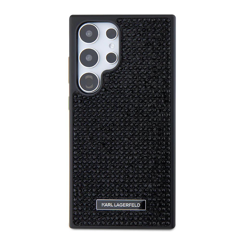 Case for Samsung Galaxy S24 Ultra S928, Karl Lagerfeld, Rhinestone Metal Plate, Black - Image 2
