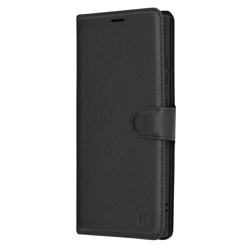 Case for Samsung Galaxy S24 Ultra S928, Techsuit, Leather Folio, Black - Image 4