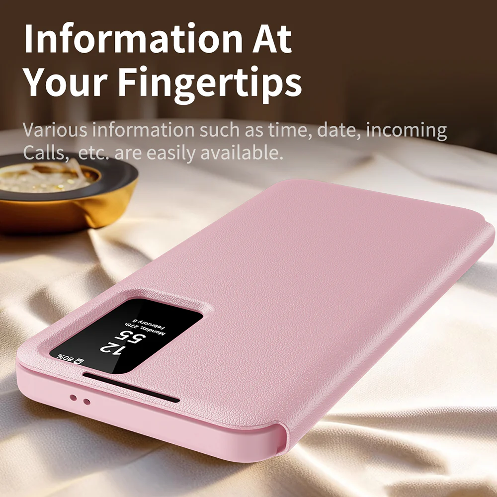 Case for Samsung Galaxy S24 Ultra S928, Techsuit, SmartView, Pink - Image 4
