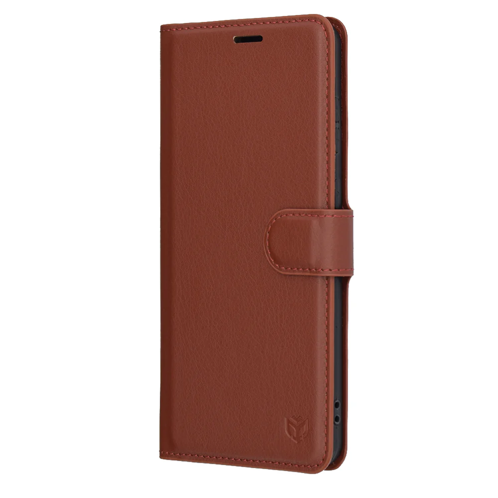Case for Samsung Galaxy S25 Edge S937, Techsuit, Leather Folio, Brown - Image 4