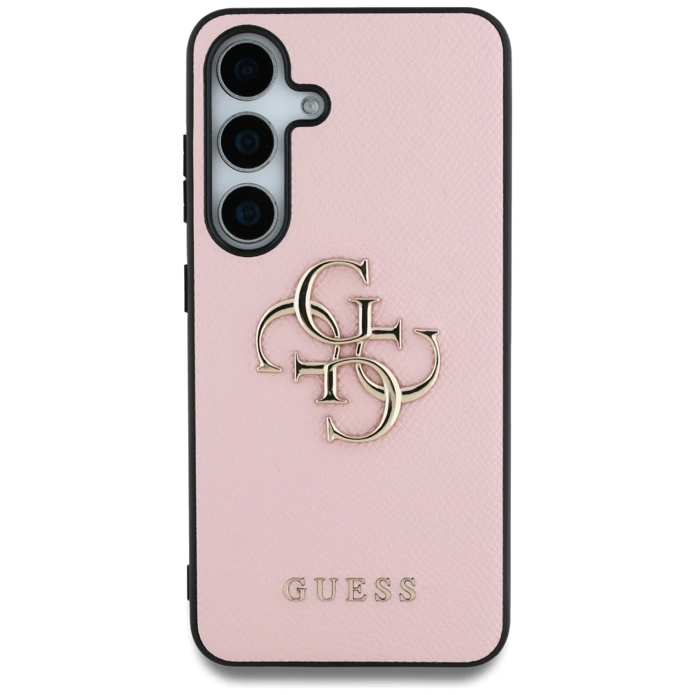 Case for Samsung Galaxy S25+ S936, Guess, 4G Grained Big and Classic Logo, Pink - Image 3