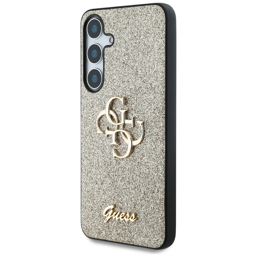 Case for Samsung Galaxy S25+ S936, Guess, Glitter Big 4G Script, Gold - Image 3