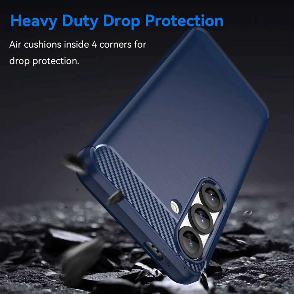 Case for Samsung Galaxy S25+ S936, Techsuit, Carbon, Blue - Image 6