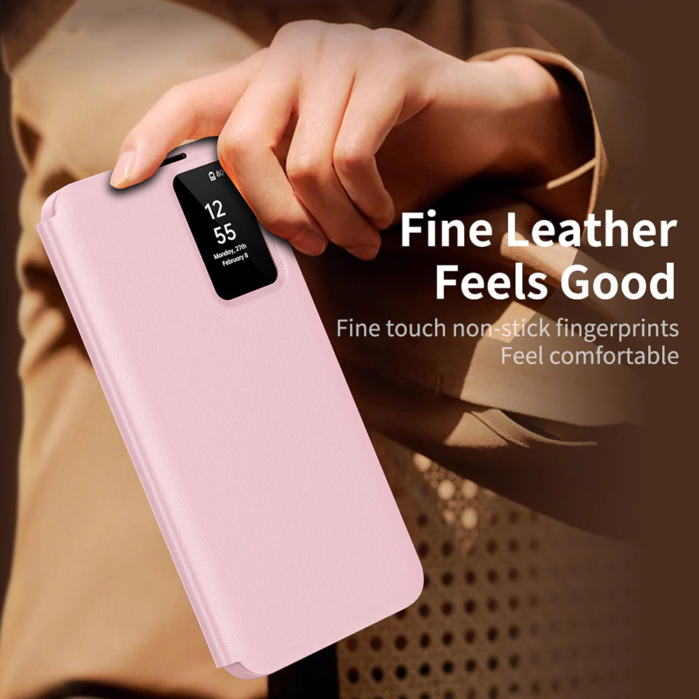 Case for Samsung Galaxy S25+ S936, Techsuit, SmartView, Pink - Image 3