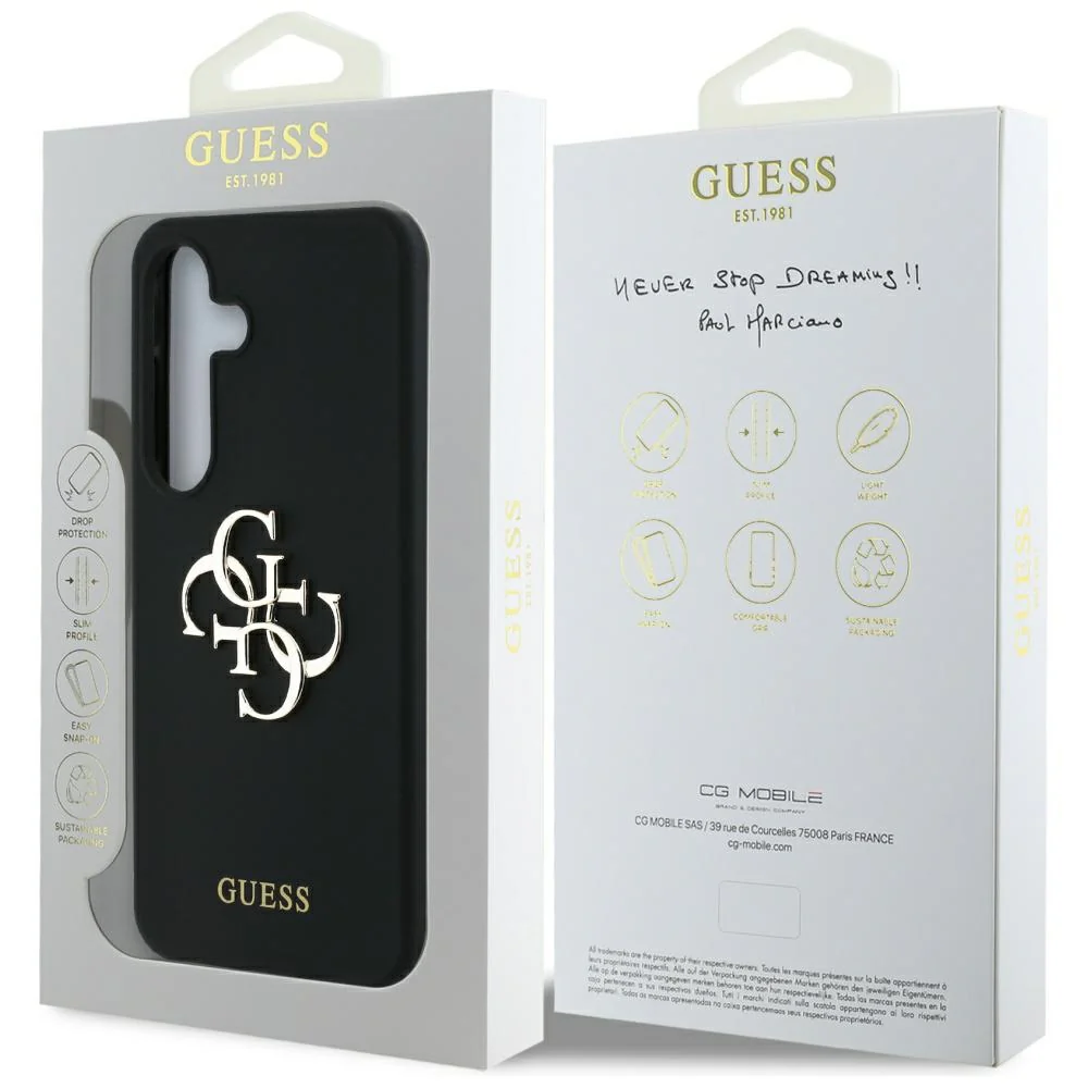 Case for Samsung Galaxy S25 S931, Guess, 4G Big, Black - Image 7