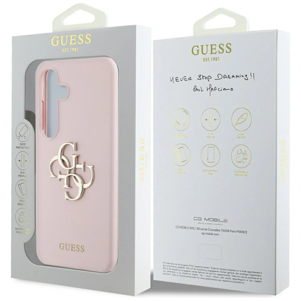 Case for Samsung Galaxy S25 S931, Guess, 4G Big, Pink - Image 7