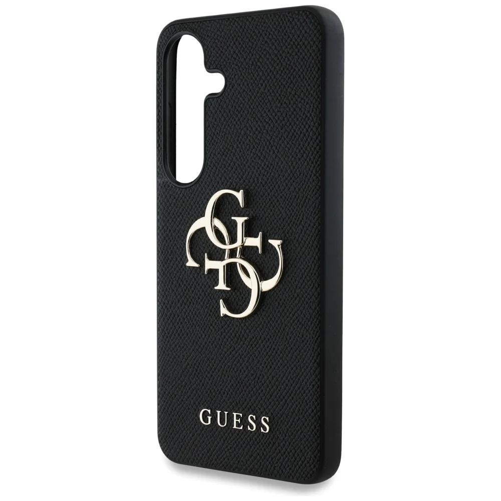 Case for Samsung Galaxy S25 S931, Guess, 4G Grained Big and Classic Logo, Black - Image 3