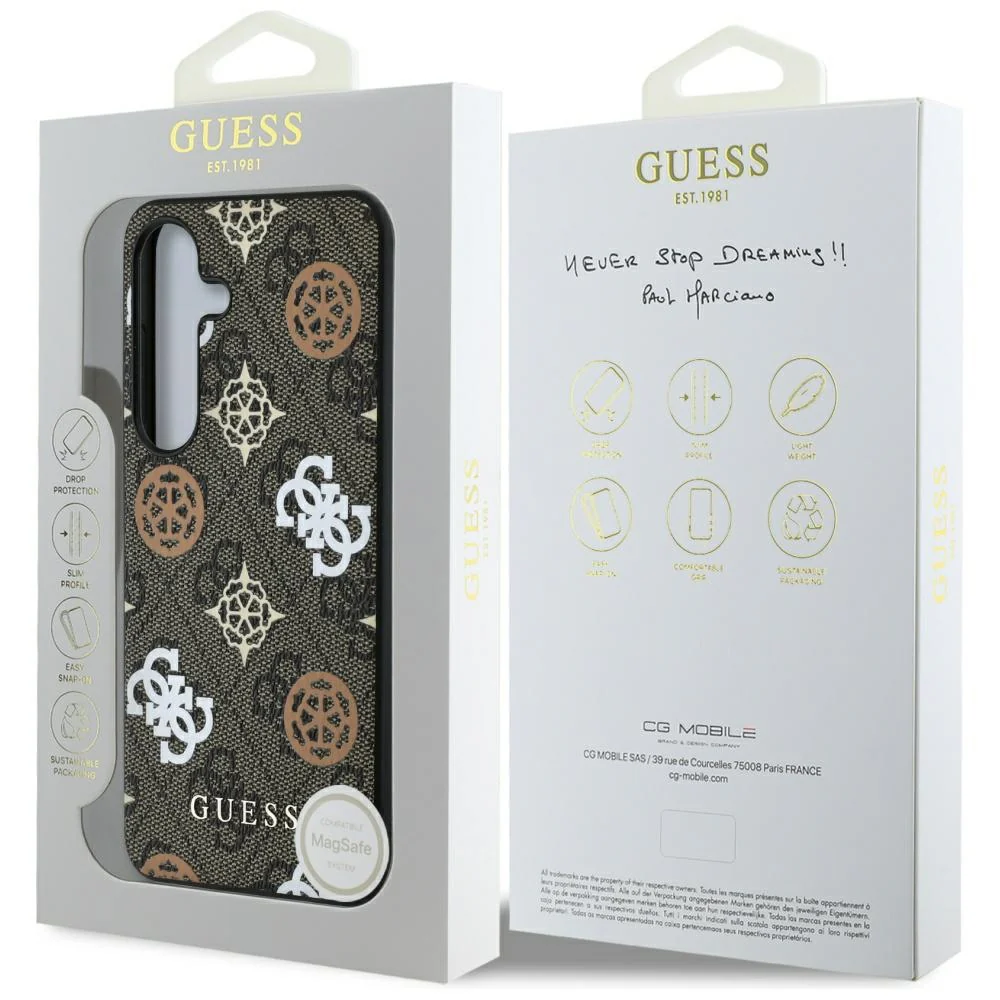 Case for Samsung Galaxy S25 S931, Guess, 4G Peony, Brown - Image 7