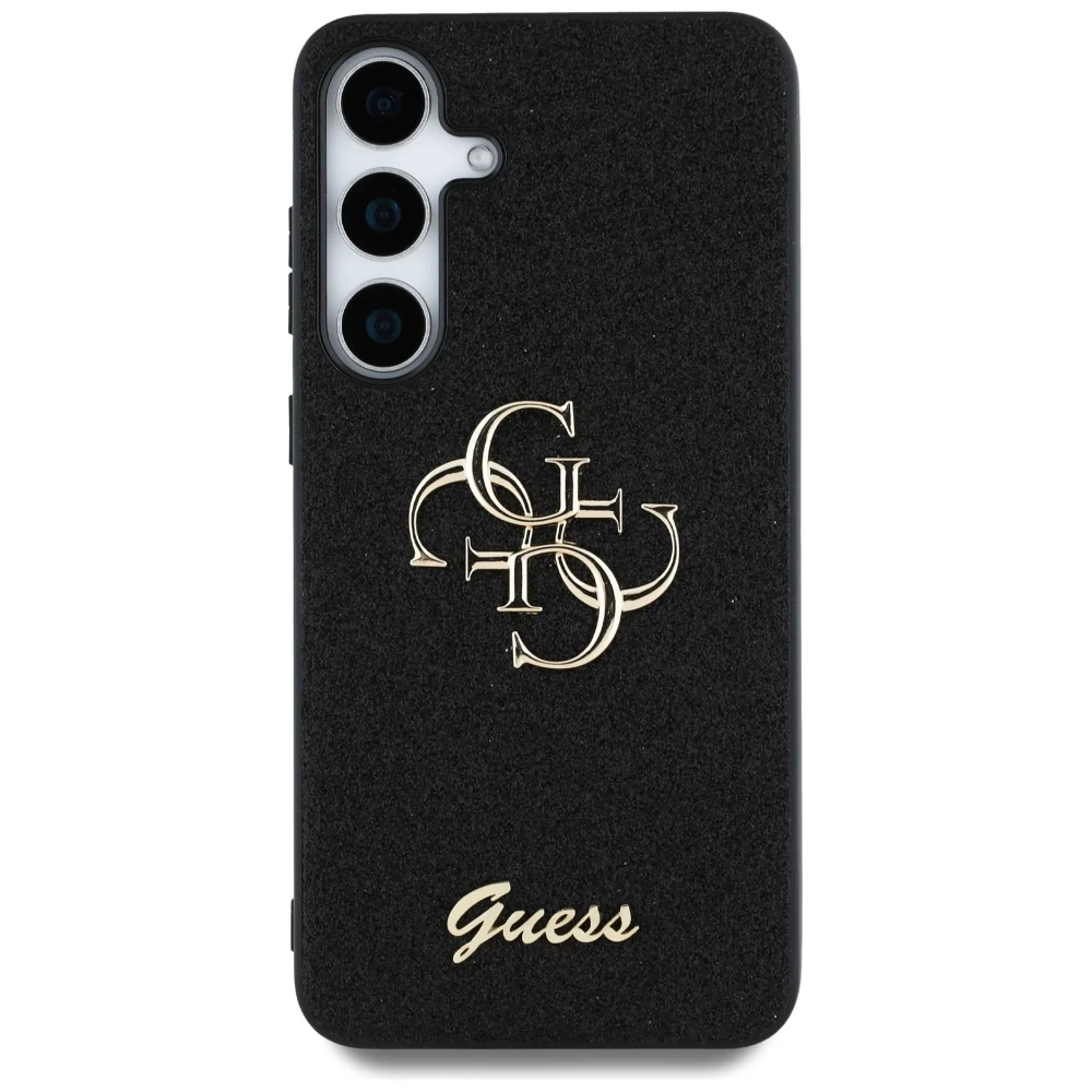 Case for Samsung Galaxy S25 S931, Guess, Glitter Big 4G Script, Black - Image 2