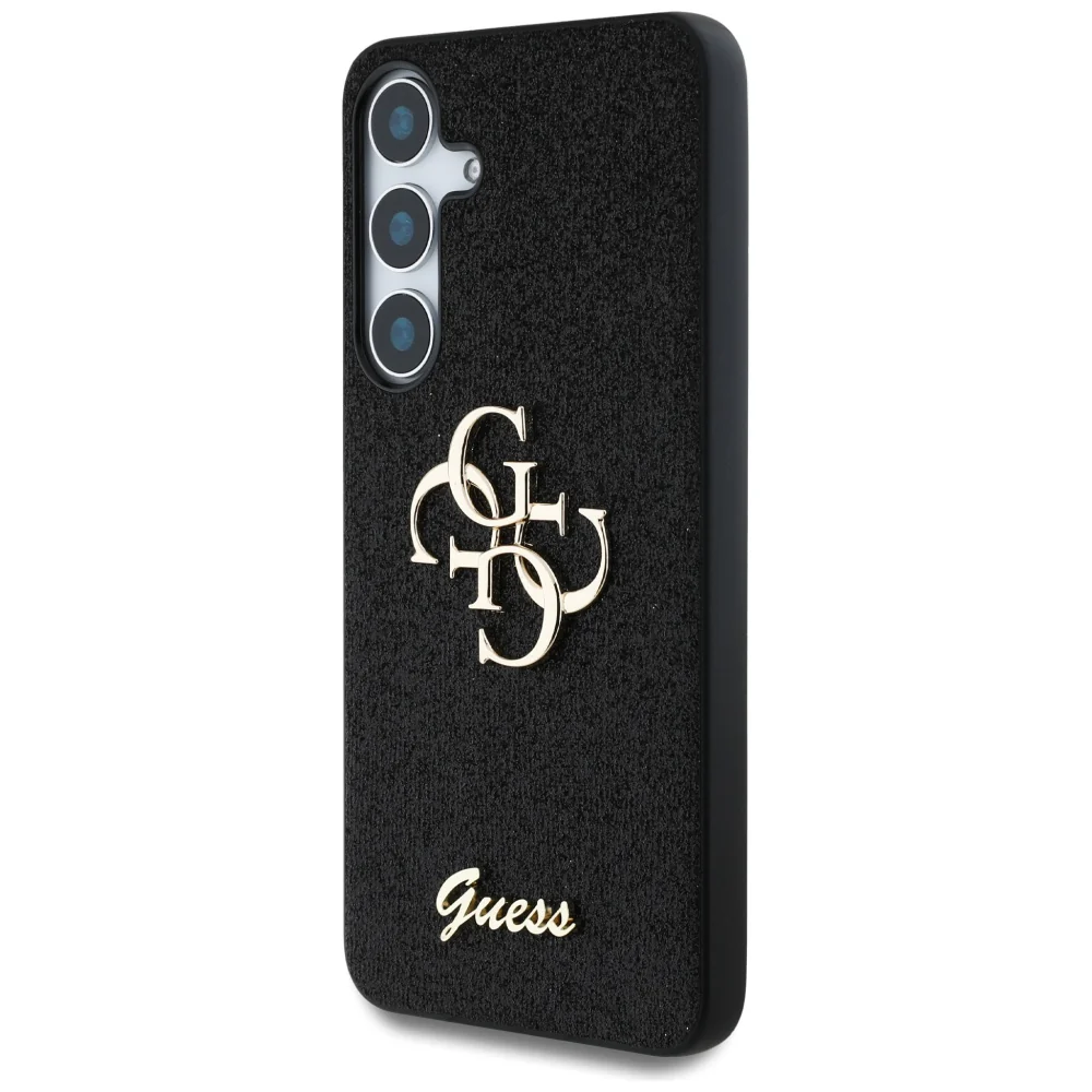 Case for Samsung Galaxy S25 S931, Guess, Glitter Big 4G Script, Black - Image 4
