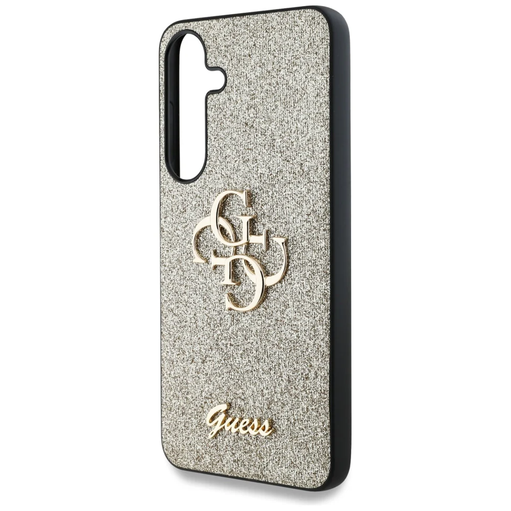 Case for Samsung Galaxy S25 S931, Guess, Glitter Big 4G Script, Gold - Image 6
