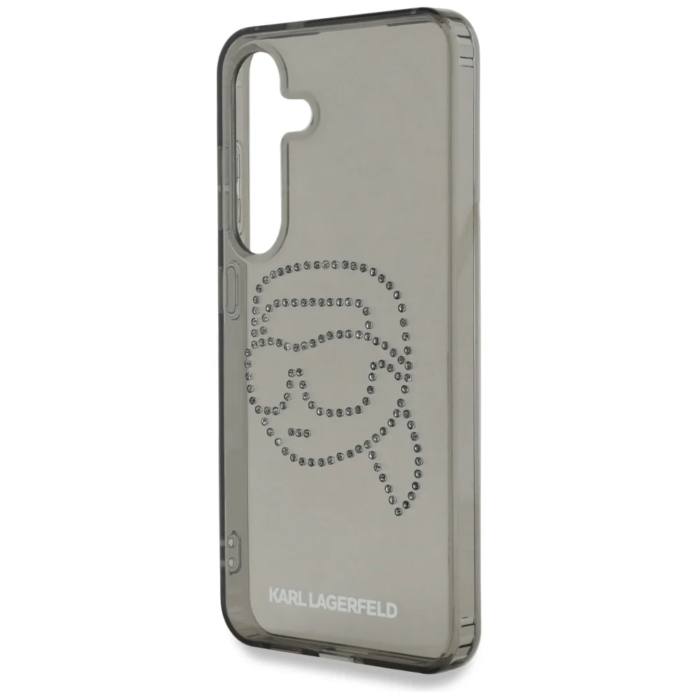Case for Samsung Galaxy S25 S931, Karl Lagerfeld, IML Rhinestones Karl's Head, Black - Image 2