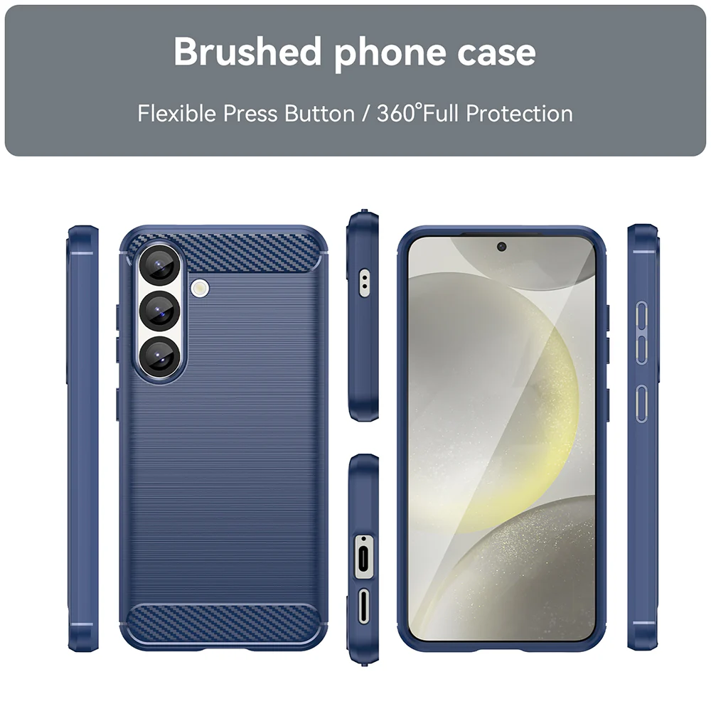 Case for Samsung Galaxy S25 S931, Techsuit, Carbon, Blue - Image 6