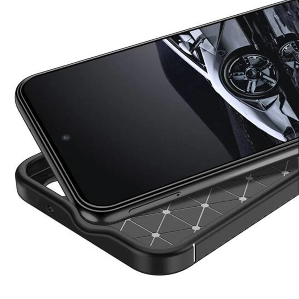 Case for Samsung Galaxy S25 S931, Techsuit, CarbonFiber, Black - Image 4