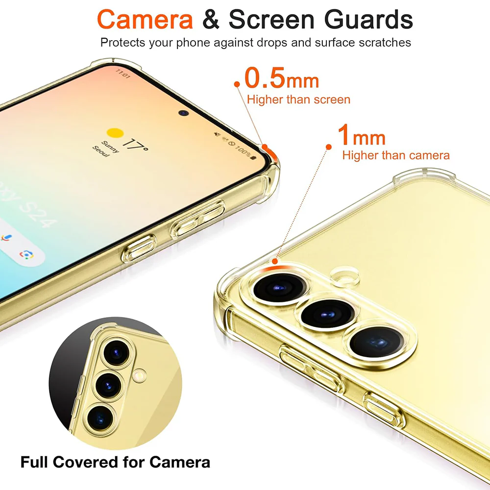 Case for Samsung Galaxy S25 S931, Techsuit, Shockproof Clear, Transparent - Image 2